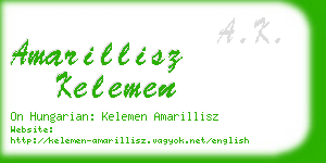 amarillisz kelemen business card